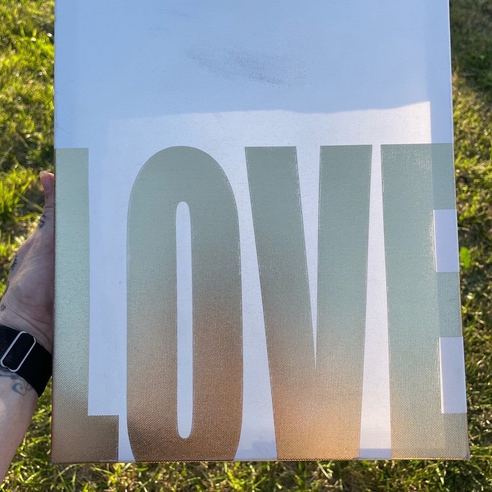 Modern Love Wall Art - Gold Ombre